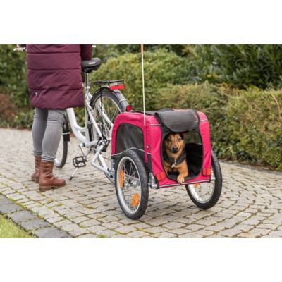 Image showing  Dog Bike Trailer, Small Dogs, Red