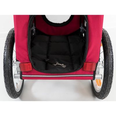 Image showing  Dog Bike Trailer, Small Dogs, Red