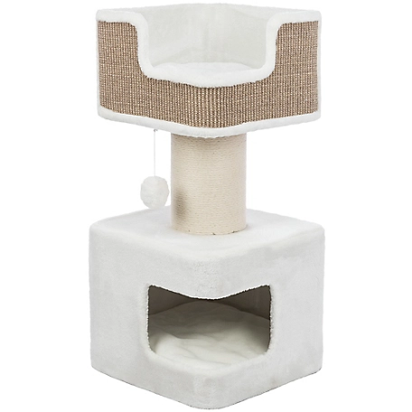 TRIXIE 33.9 in. Ava XXL Cat Tree with Condo, Cozy Top Platform, Removable Cushion and Dangling Cat Toy