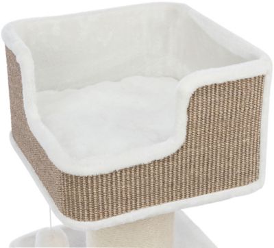 Image showing  33.9 in. XXL Ava Cat Tree with Condo, Cozy Top Platform, Removable Cushion and Dangling Cat Toy