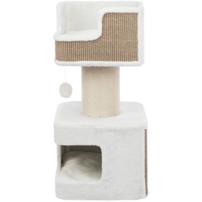 Image showing  33.9 in. XXL Ava Cat Tree with Condo, Cozy Top Platform, Removable Cushion and Dangling Cat Toy