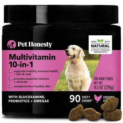 Pet Honesty Multivitamin 10-in-1 Chicken Flavor Dog Supplement Chews