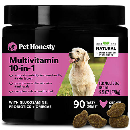 Pet Honesty Multivitamin 10-in-1 Chicken Flavor Soft Chews Dog Supplements
