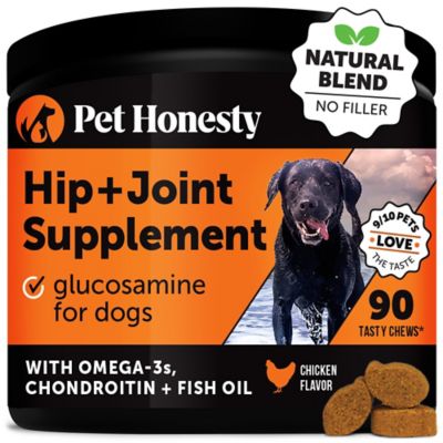 Pet Honesty Hip and Joint Health Soft Chewable Supplements for Dogs, Chicken Flavor