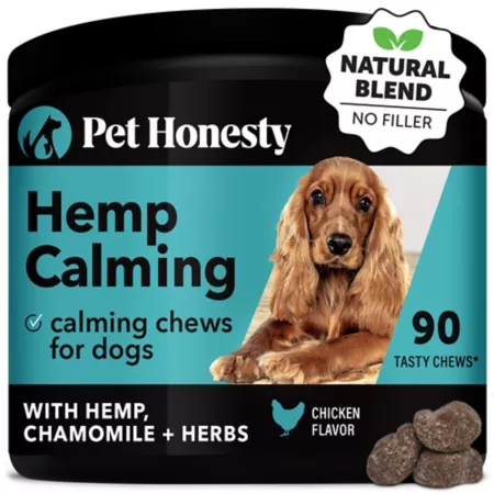 Pet Honesty Hemp Calming Chicken Flavor Soft Chew Dog Supplements Dog Anxiety Supplements