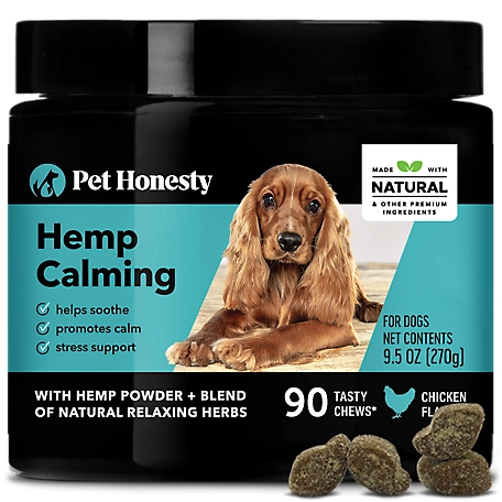Pet Honesty Hemp Calming Chicken Flavor Soft Chews Dog Supplements