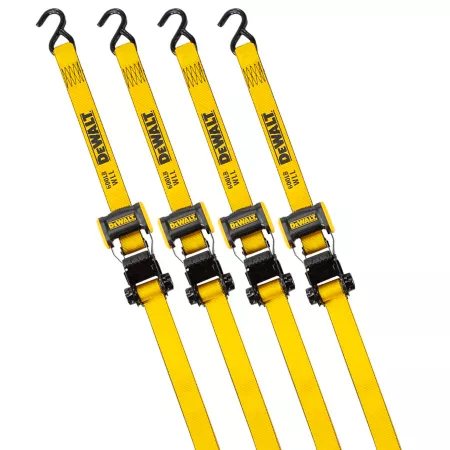 DeWALT 1.25 in x 12 ft Ratchet Tie Down Straps 1 800 lb Breaking Strength 4-Pack DXBC18004 Ratchet Straps