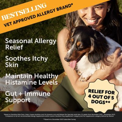 Image showing  Allergy Support Soft Chewable Supplement for Dogs, Peanut Butter Flavor