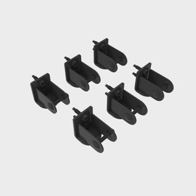 Fortress Building Products Versai Gloss Black Steel Fence Swivel Bracket, 6-Pack