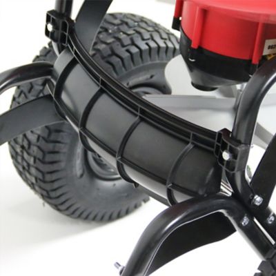 Image showing  150 lb. Capacity Poly Hopper Auto-Stop Tow-Behind Spreader, Black