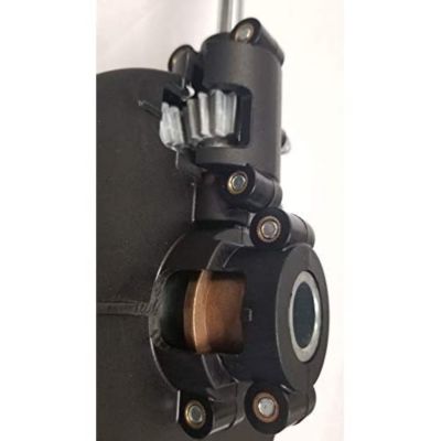 Image showing  150 lb. Capacity Poly Hopper Auto-Stop Tow-Behind Spreader, Black