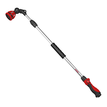 Chapin Extension Telescoping Watering Wand, 39-56 inches, 10 Pattern Rotatable Nozzle, Black/Red
