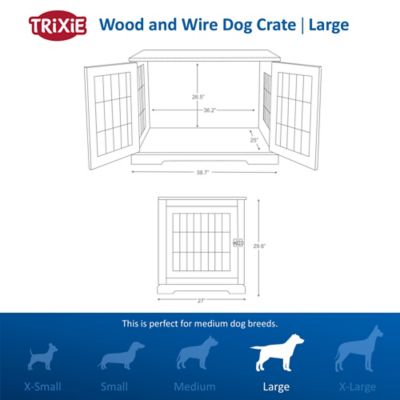 Image showing 7 th TRIXIE Indoor End Table 2-Door MDF Pet Crate