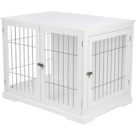 MDF Pet Crate with 2 Doors TRIXIE Indoor End Table Furniture Style Crates