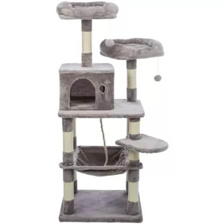 TRIXIE 56.3" Eduardo Cat Tree with Hammock Condo Cat Toys and Rope Cat Trees & Condos