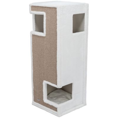 TRIXIE 39.4 in. 3-Story Gerardo Cat Tree with Scratching Surface and Removable Cushions