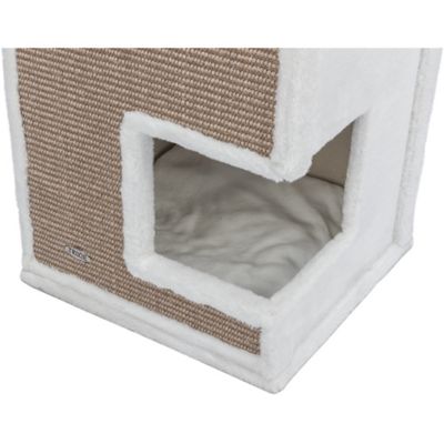 Image showing  39.4 in. 3-Story Gerardo Cat Tree with Scratching Surface and Removable Cushions