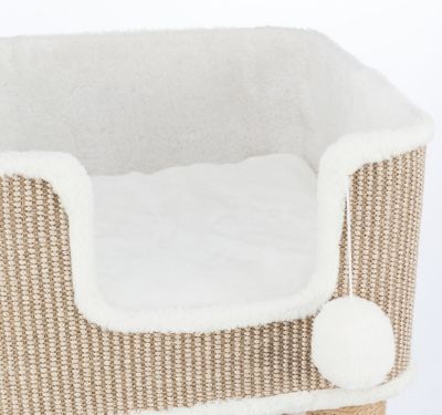 Image showing  39.8 in. Lucano Cat Tree with Condo, Scratching Posts, Removable Cushions and 2 Dangling Cat Toys