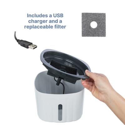 Image showing 7 th TRIXIE 84.5 oz. Flower Automatic Thermoplastic Pet Drinking Fountain