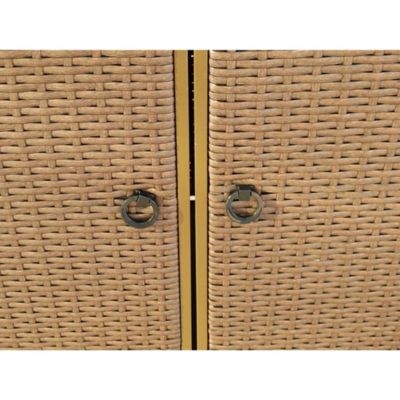 Image showing  60 in. x 31.5 in. AZ Patio Heaters Rectangular Bar Height Tile Top Propane Gas Fire Pit with Wind Screen