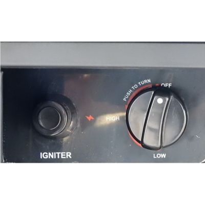 Image showing 5 th Hiland 60 in. x 31.5 in. AZ Patio Heaters Rectangular Bar Height Tile Top Propane Gas Fire Pit with Wind Screen