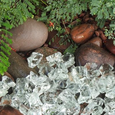 Image showing  AZ Patio Heaters 30-50mm Landscape Recycled Glass in Ice, LR30-GLASS-ICE