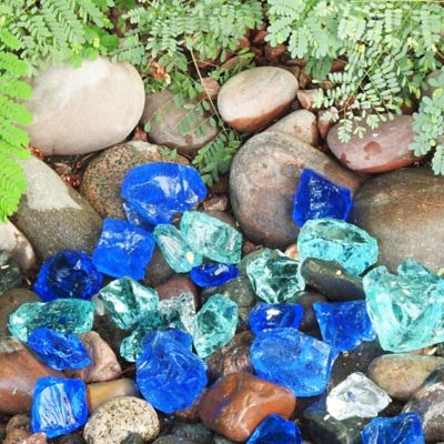 Image showing  AZ Patio Heaters 20 lb. 50-100mm Landscape Recycled Glass in Bahama Blend