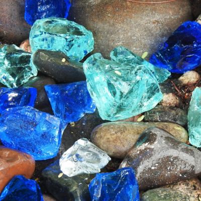 Image showing 5 th Hiland AZ Patio Heaters 20 lb. 50-100mm Landscape Recycled Glass in Bahama Blend