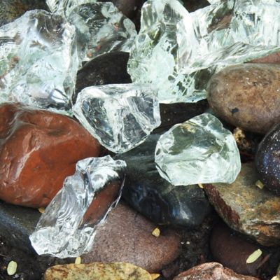 Image showing 5 th Hiland AZ Patio Heaters 50-100mm Landscape Recycled Glass in Ice, LR50-GLASS-ICE