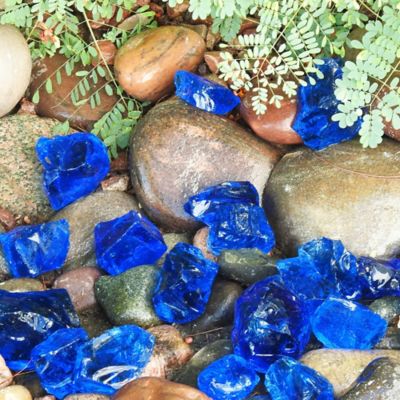 Image showing  AZ Patio Heaters 20 lb. 50-100mm Landscape Recycled Glass in Turquoise