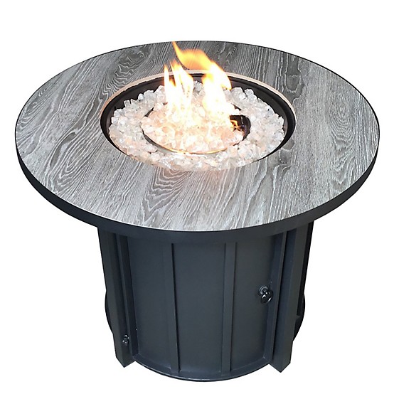 AZ Patio Heaters Faux Wood Tile Top Fire Pit AZ Patio Heaters Faux Wood Tile Top Fire Pit