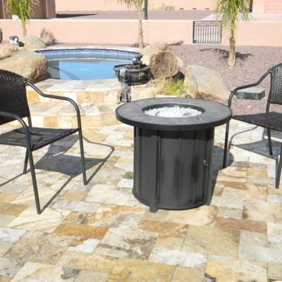 Image showing  30 in. AZ Patio Heaters Faux Wood Tile Top Propane Gas Fire Pit