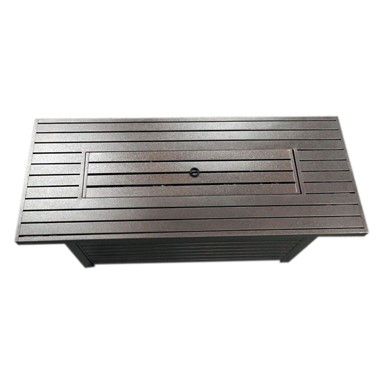 Image showing 5 th Hiland 54 in. x 22 in. AZ Patio Heaters Outdoor Rectangle Propane Gas Fire Pit in Hammered Bronze