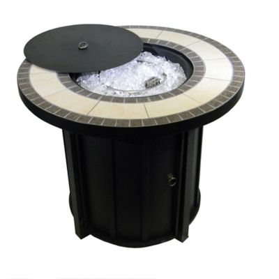 Hiland AZ Patio Heaters Round Tile Top Firepit, AFP-TTR