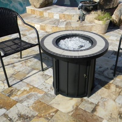 Image showing  30 in. AZ Patio Heaters Round Tile Top Propane Gas Fire Pit
