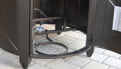 Image showing  45 in. AZ Patio Heaters Hammered Bronze Hexagon Propane Gas Fire Pit