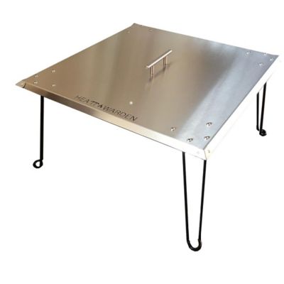 Hiland Heat Warden Fire Pit Heat Deflector in Stainless Steel