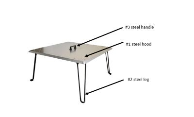 Image showing  Heat Warden Fire Pit Heat Deflector in Stainless Steel