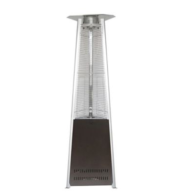 Hiland AZ Patio Heaters Compact Glass Tube Heater in Hammered Bronze, HLDS01-MGTHG