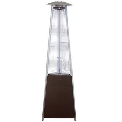 Hiland Commercial Glass-Tube Natural Gas Patio Heater, 38,000 BTU, Hammered Bronze