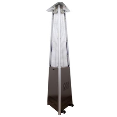 Image showing  Commercial Glass-Tube Natural Gas Patio Heater, 38,000 BTU, Hammered Bronze