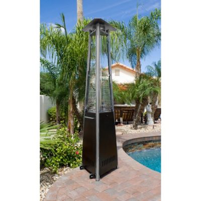 Image showing  Commercial Glass-Tube Natural Gas Patio Heater, 38,000 BTU, Hammered Bronze
