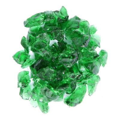 Hiland AZ Patio Heaters 20 lb. Recycled Fire Pit Fire Glass in Green, RGLASS-2-GRN