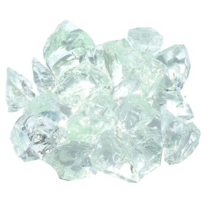 Hiland AZ Patio Heaters 20 lb. Recycled Fire Pit Fire Glass in Ice, RGLASS-2-IC