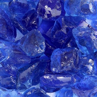 Image showing  AZ Patio Heaters 20 lb. Recycled Fire Pit Fire Glass in Ocean Blue