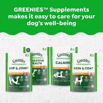 Image showing 6 th Greenies Hip and Joint Soft Chewable Supplements with Glucosamine and Chondroitin for Adult Dogs of All Sizes, Chicken, 30 ct.