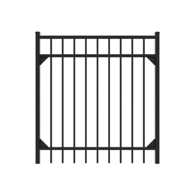 Fortress Building Products 4 ft. x 4 ft. Athens Aluminum Flat Top Design Fence Walk Gate