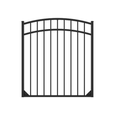 Fortress Building Products Athens 4 ft. x 4 ft. Aluminum Fence Arched Walk Gate, 413480447M