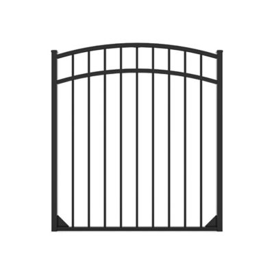 Fortress Building Products Athens 4 ft. x 4 ft. Aluminum Fence Arched Walk Gate, 413480447M