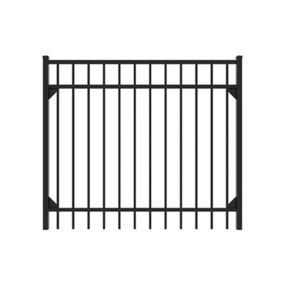 Fortress Building Products Athens 4 ft. x 5 ft. Aluminum Flat Top Design Fence Walk Gate, 413480541M